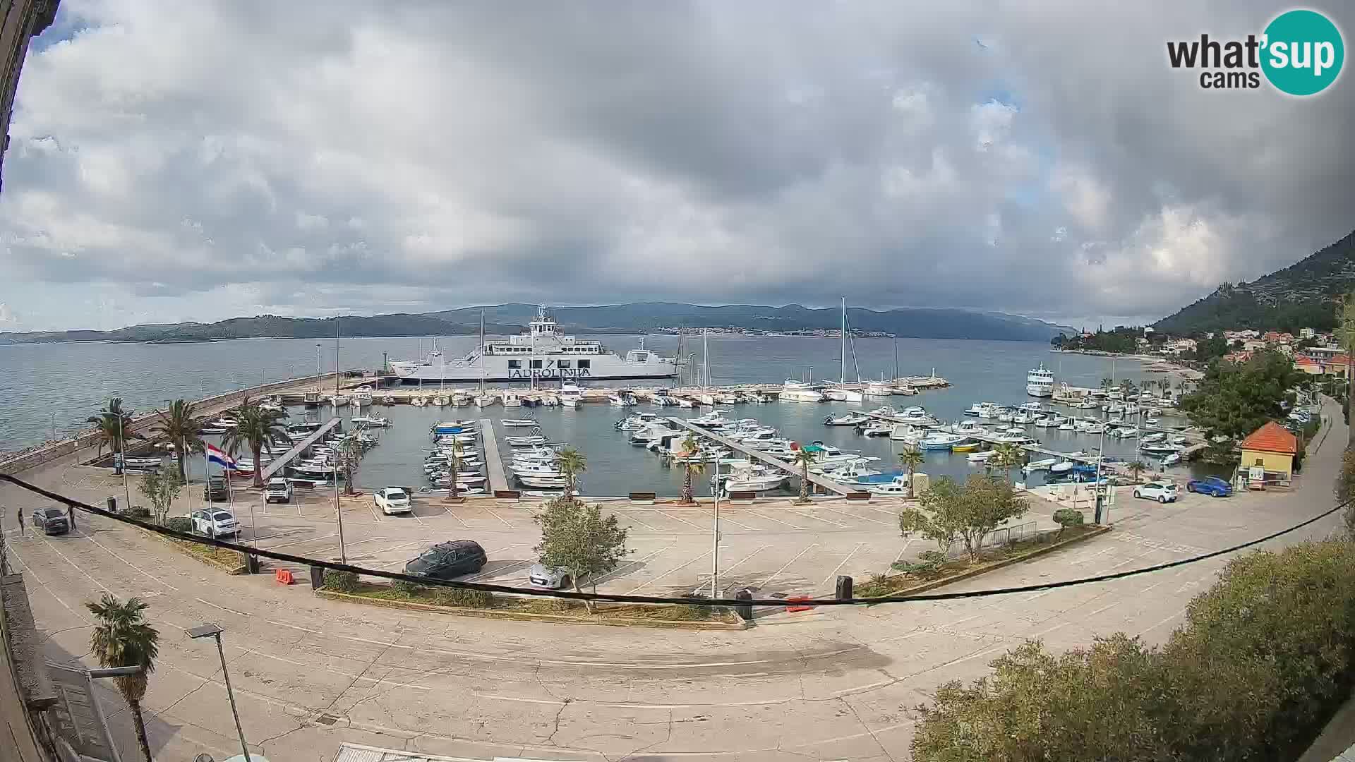 Webcam Orebić Riva – Ferry to Korčula Live