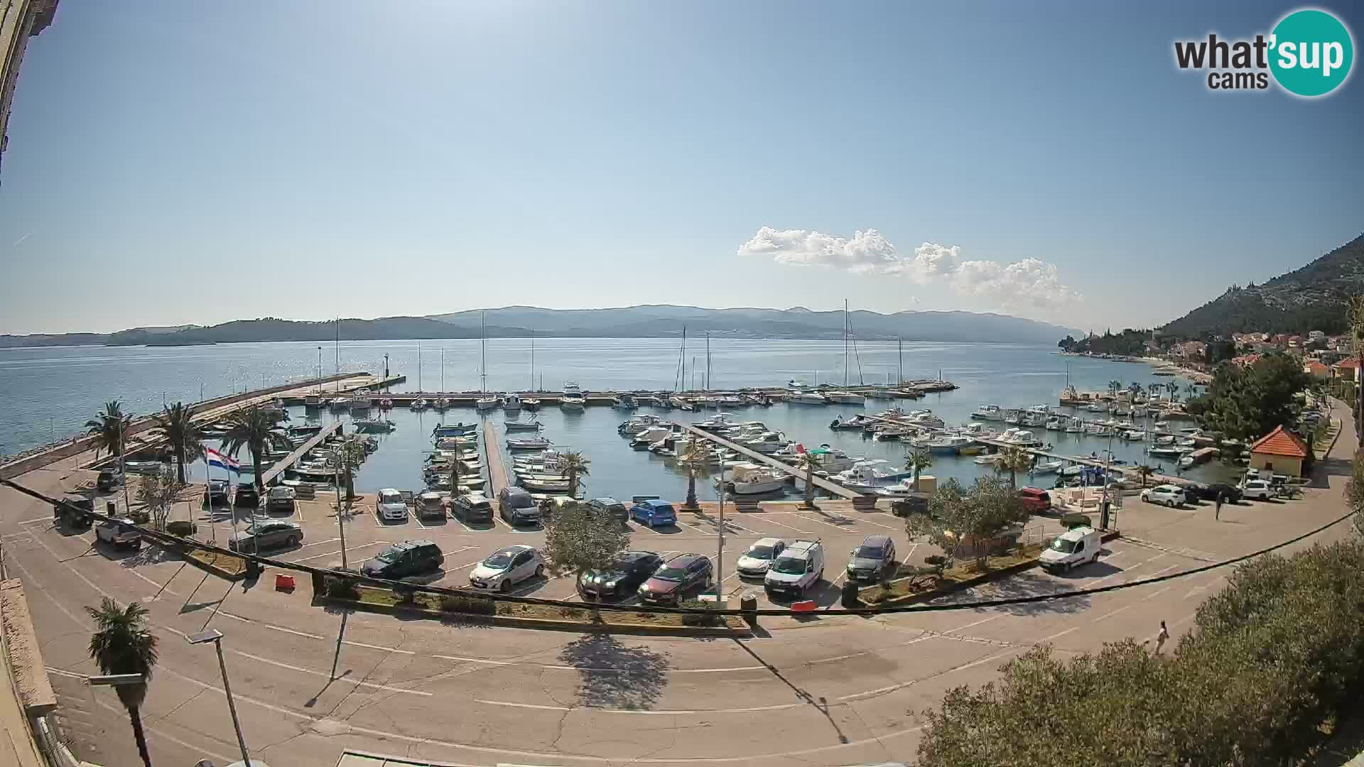 Spletna kamera Orebić Riva – Trajekt za Korčulo v živo