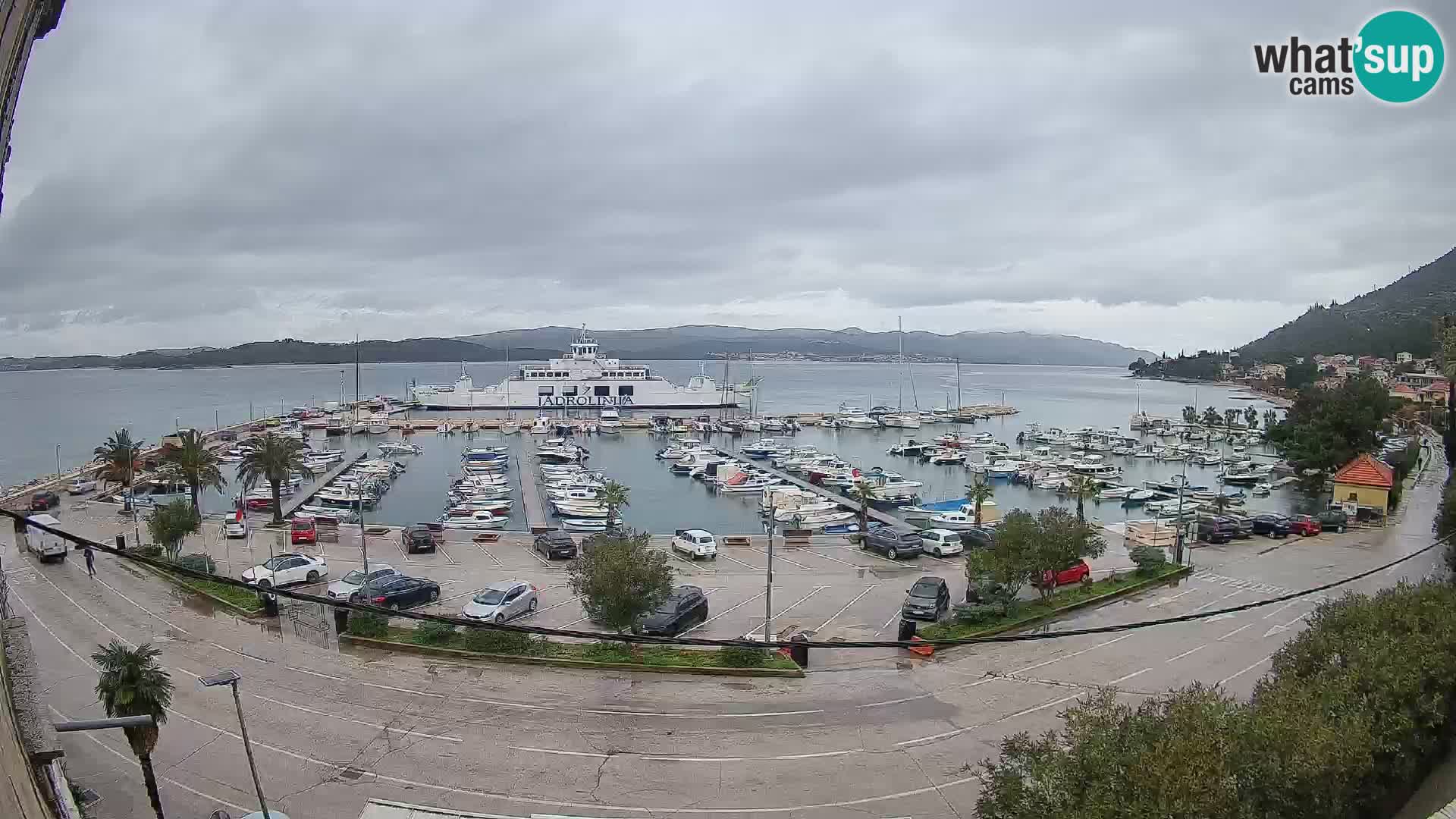Webcam Orebić Uferpromenade – Fähre nach Korčula Live
