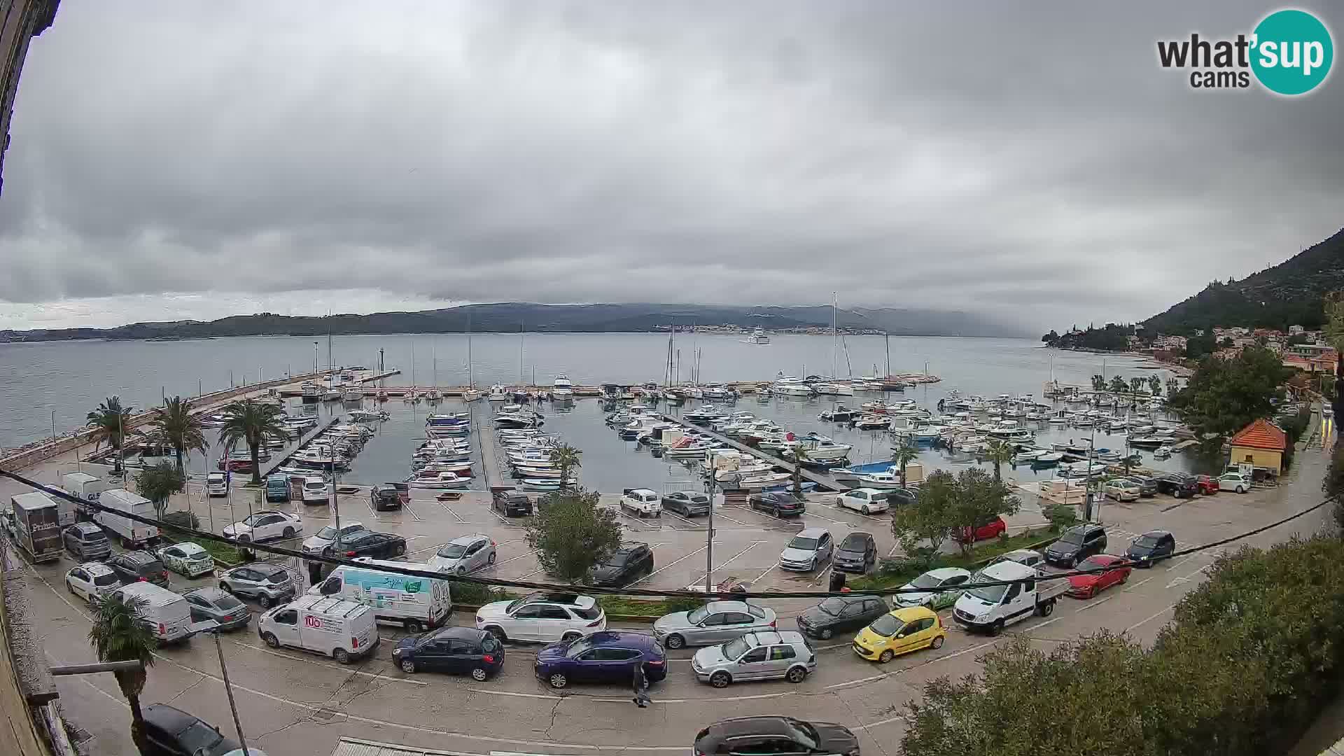 Webcam Orebić Uferpromenade – Fähre nach Korčula Live