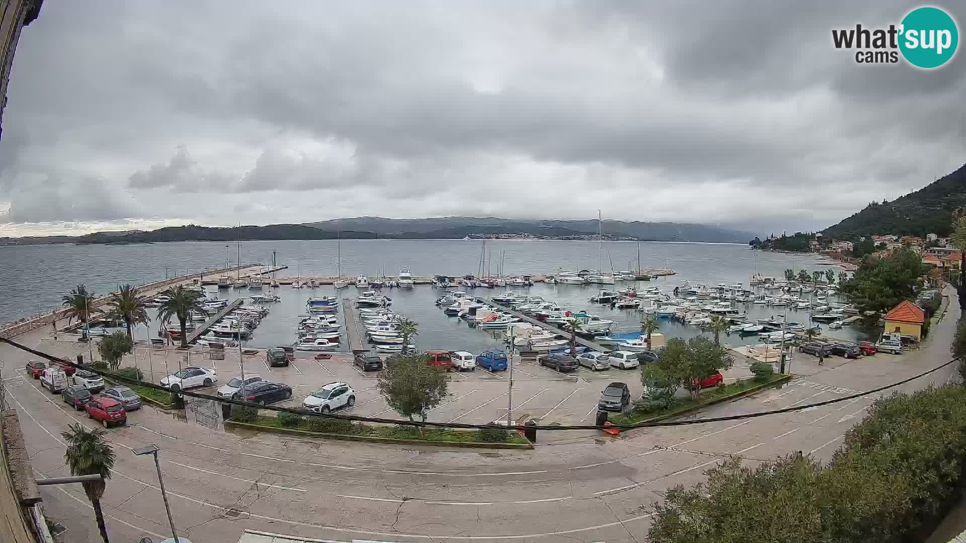 Spletna kamera Orebić Riva – Trajekt za Korčulo v živo