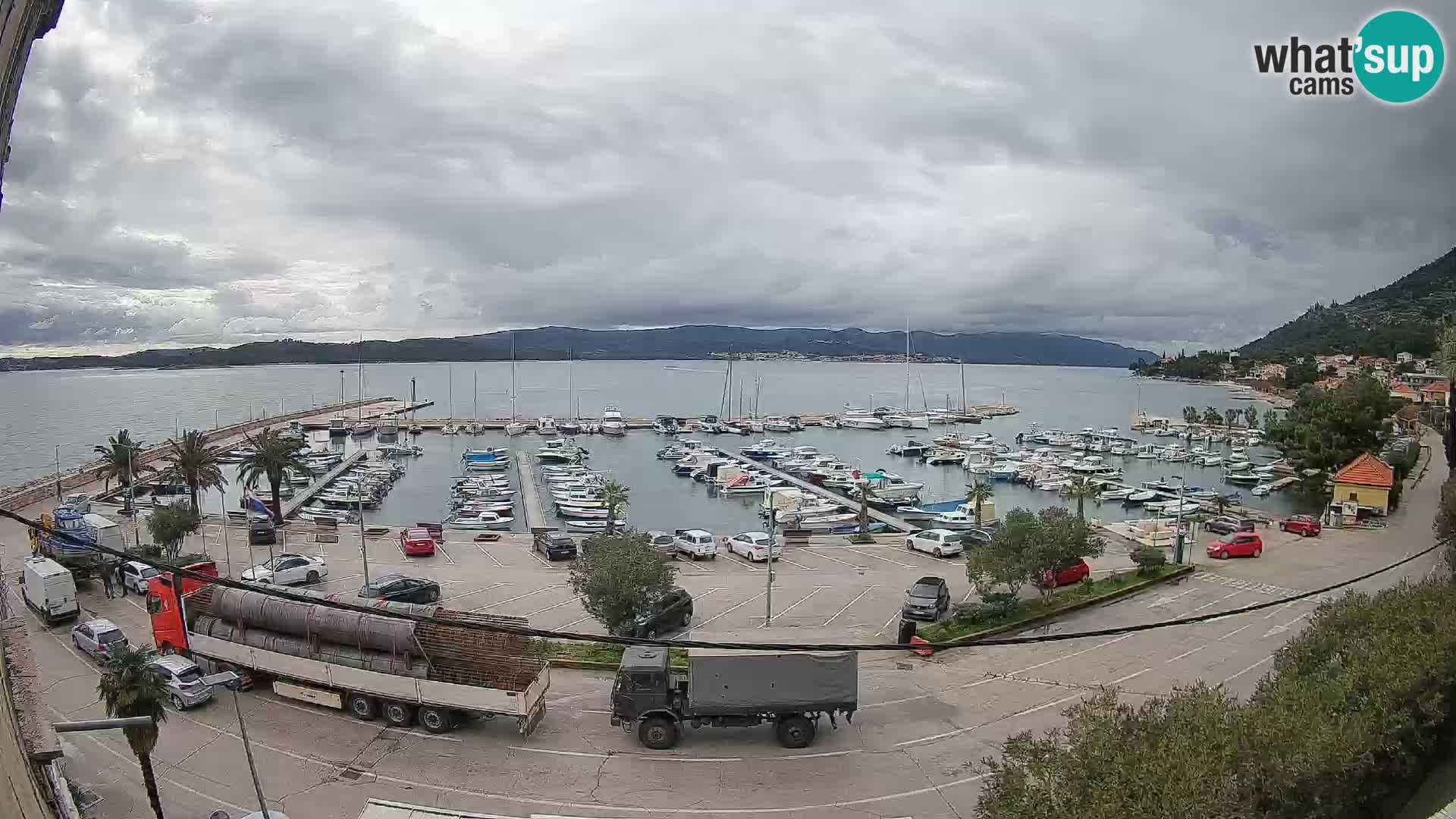 Webcam Orebić Riva – Ferry to Korčula Live