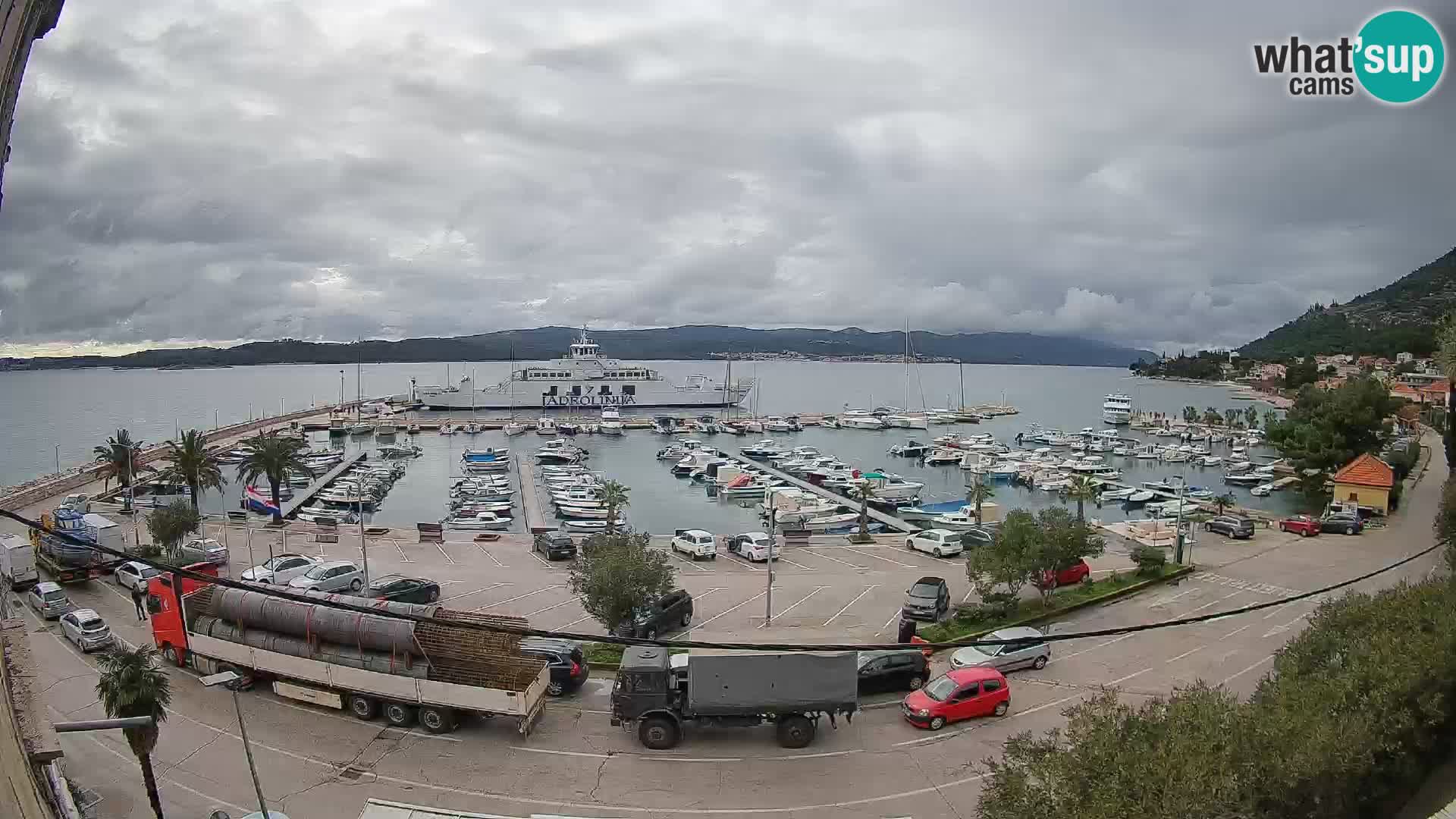 Webcam Orebić Riva – Ferry a Korčula en vivo