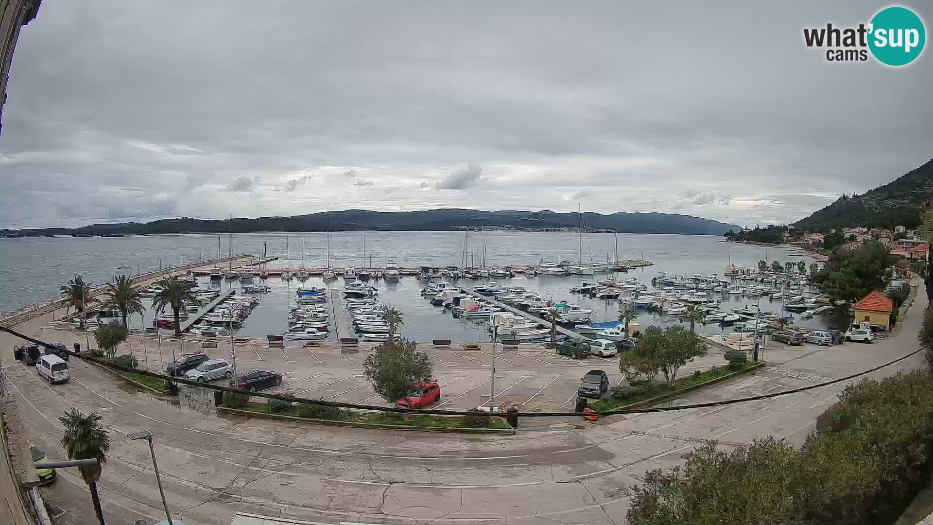 Webcam Orebić Uferpromenade – Fähre nach Korčula Live
