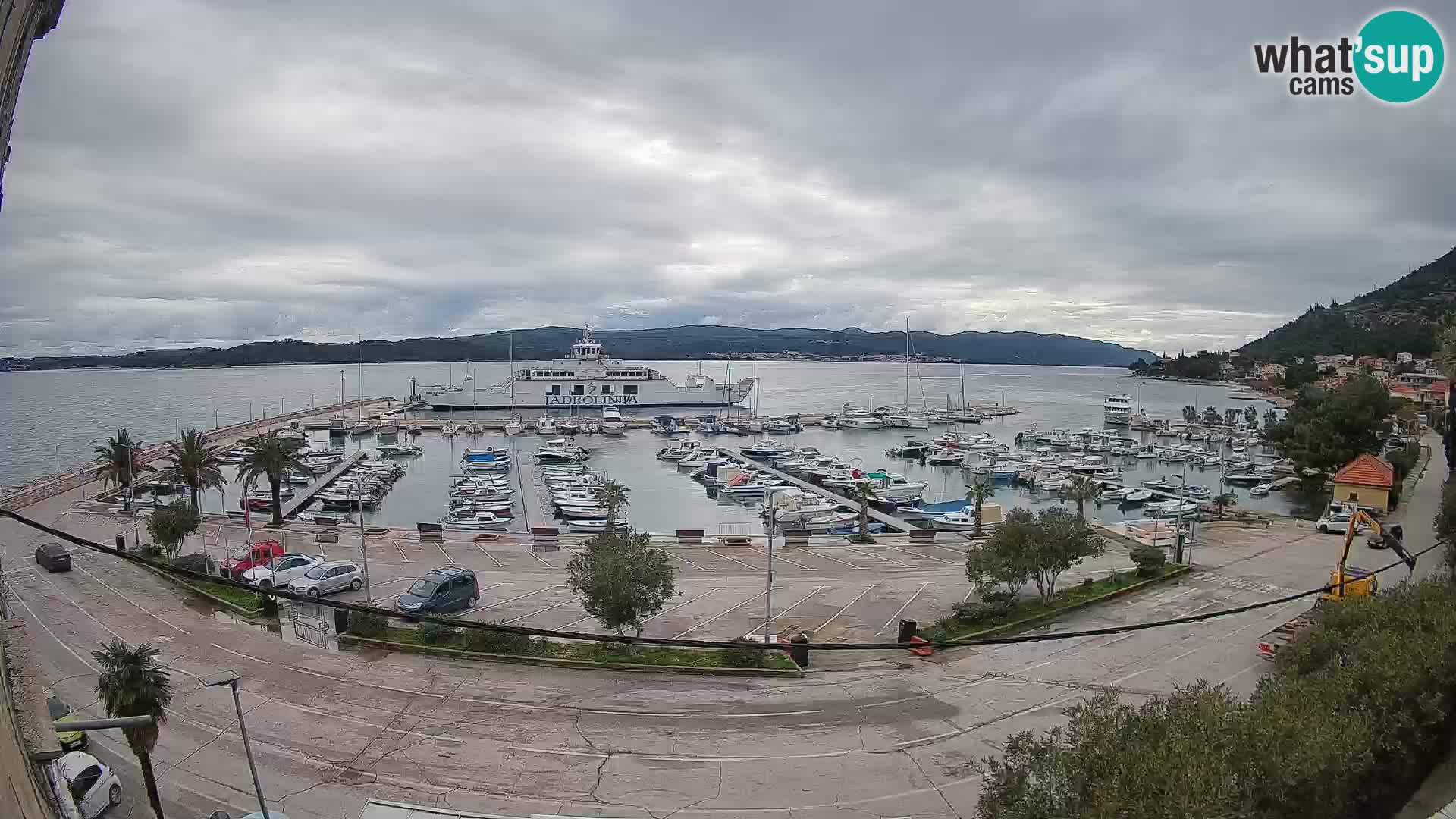 Webcam Orebić Riva – Ferry a Korčula en vivo