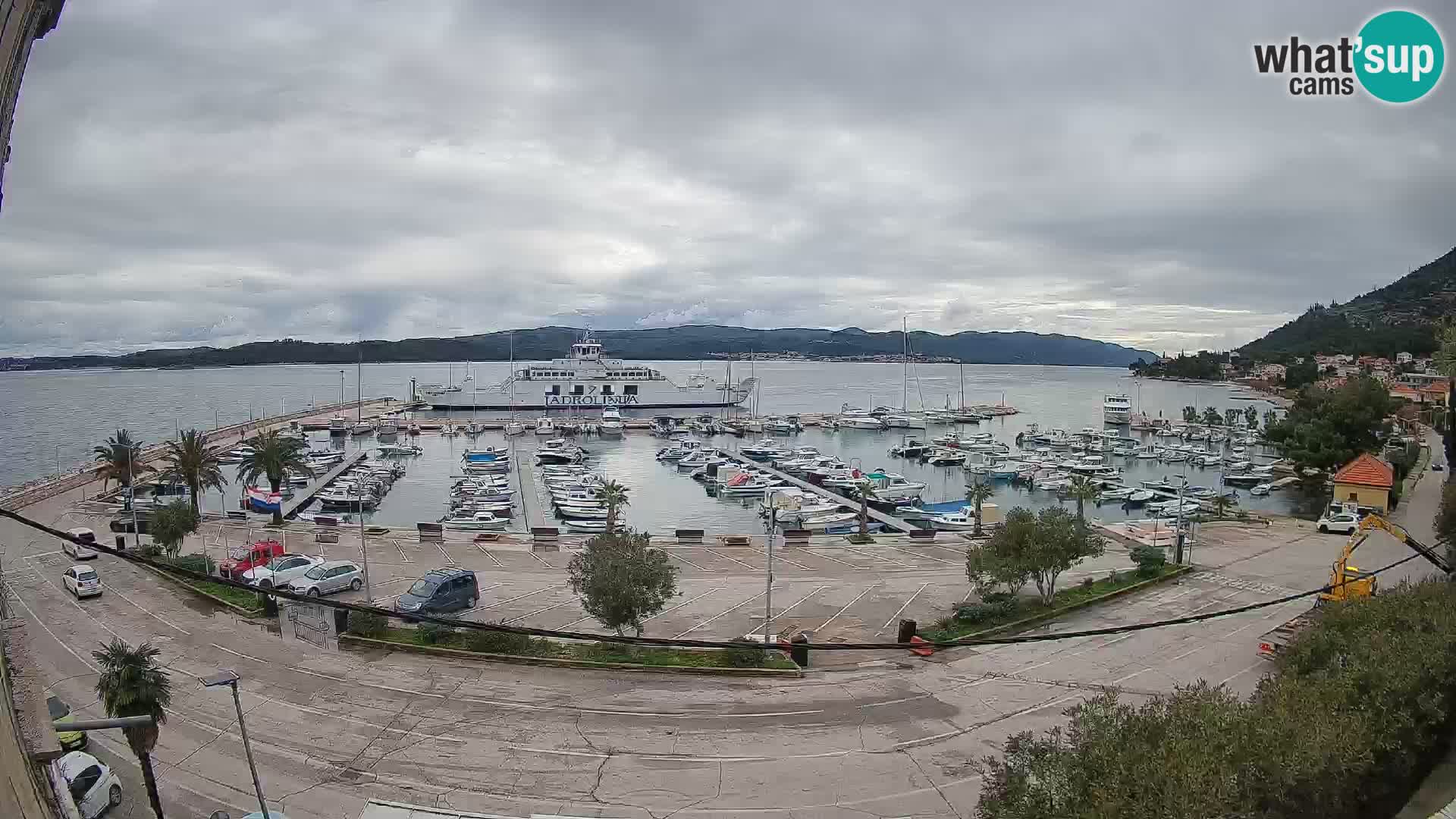 Webcam Orebić Riva – Ferry to Korčula Live