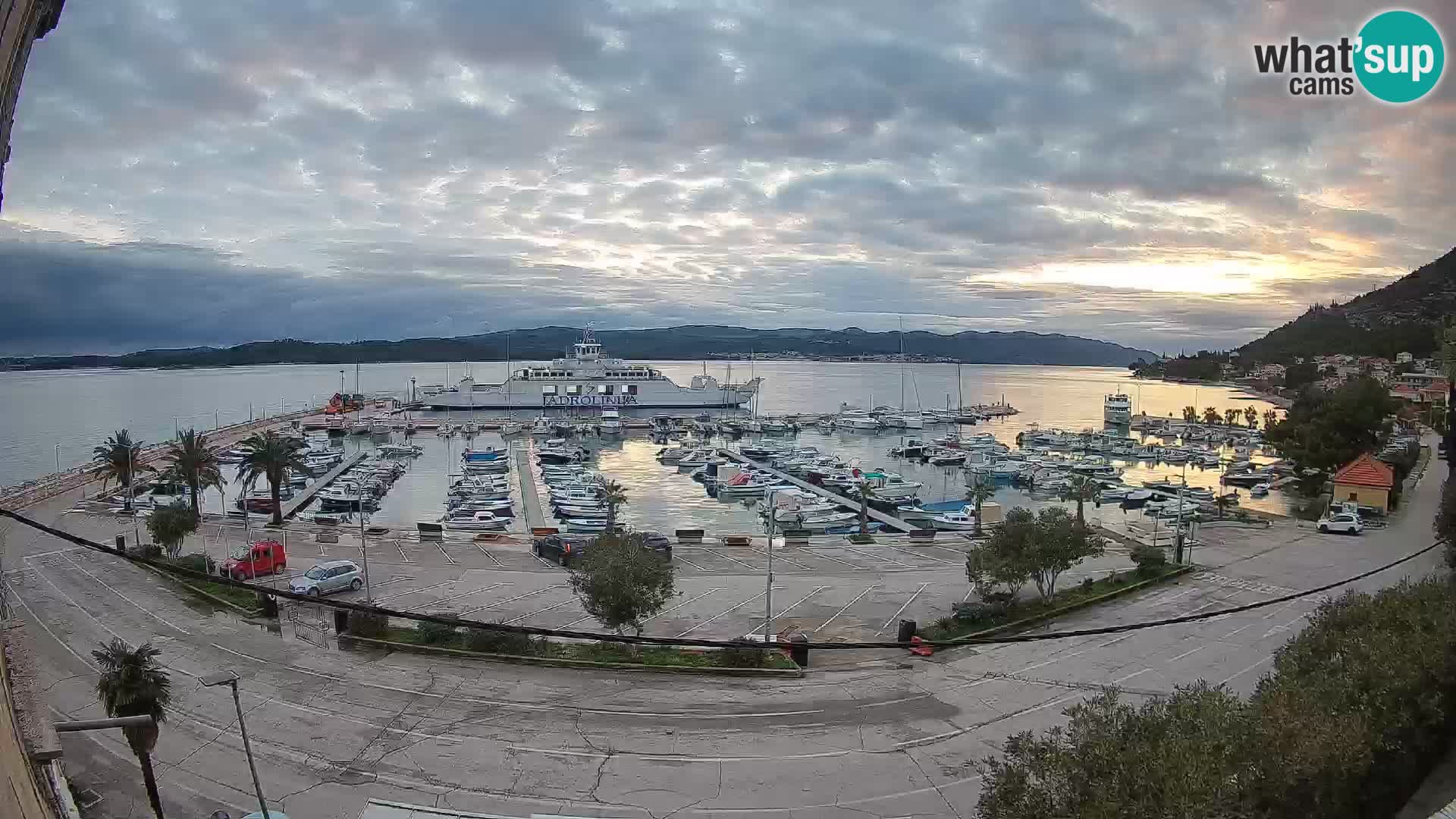 Webcam Orebić Uferpromenade – Fähre nach Korčula Live