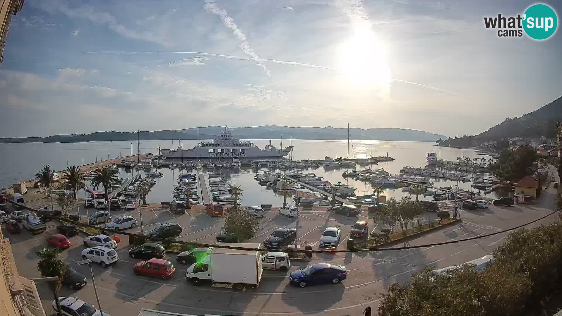 Webcam Orebić Riva – Ferry a Korčula en vivo