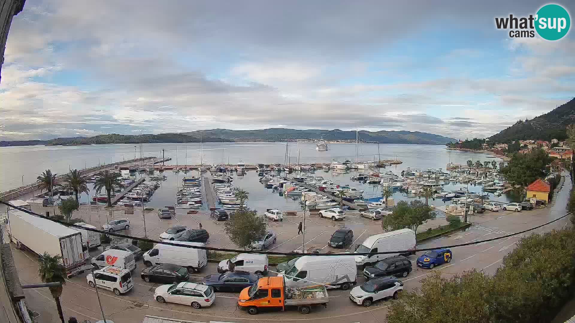 Webcam Orebić Uferpromenade – Fähre nach Korčula Live