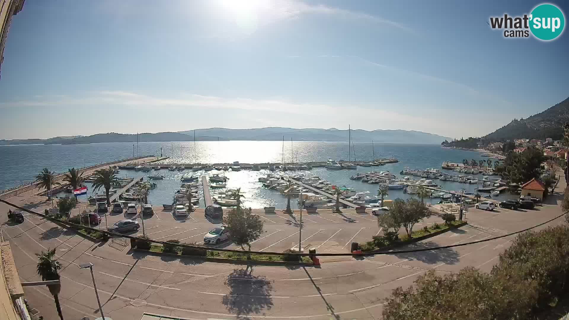 Spletna kamera Orebić Riva – Trajekt za Korčulo v živo