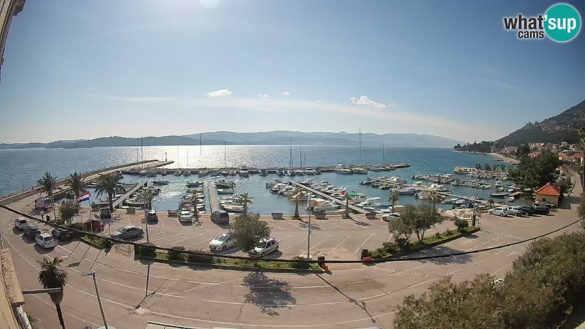 Webcam Orebić Uferpromenade – Fähre nach Korčula Live