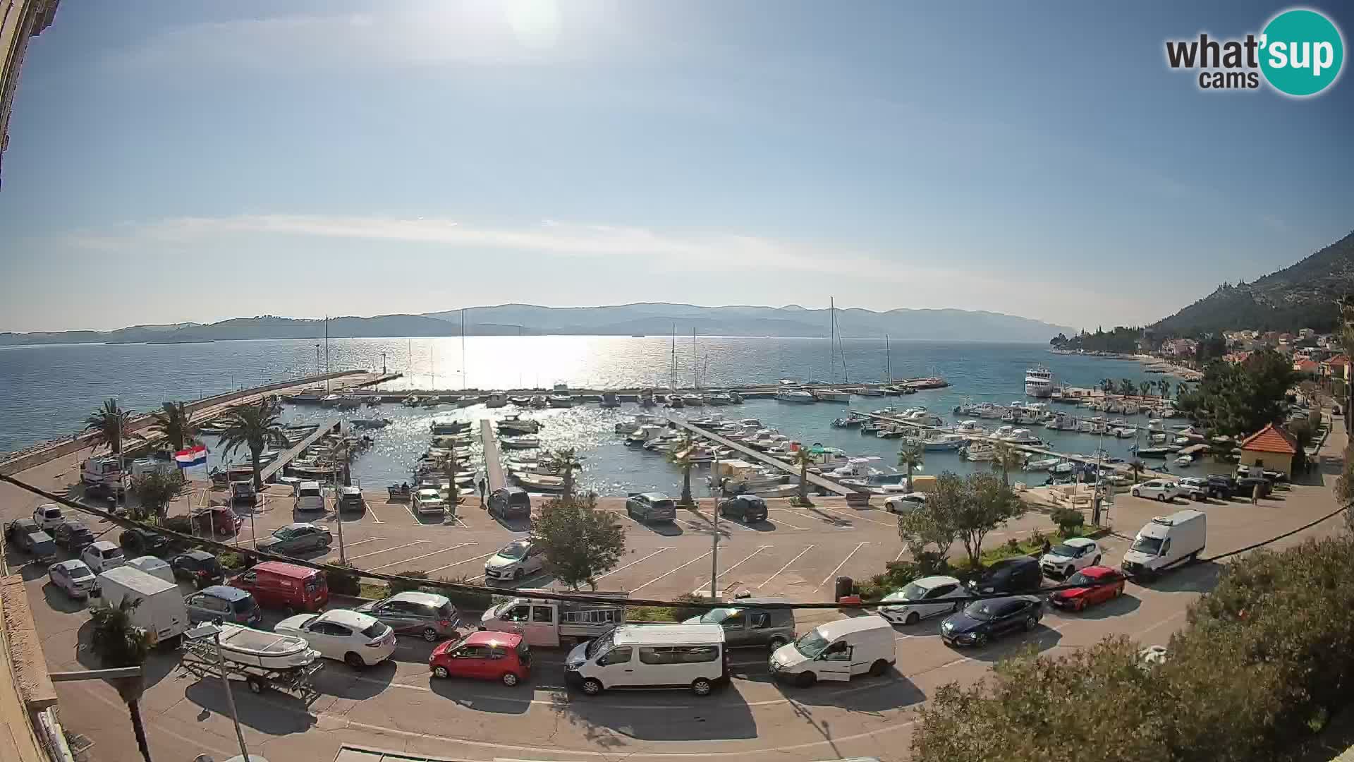 Webcam Orebić Riva – Ferry to Korčula Live