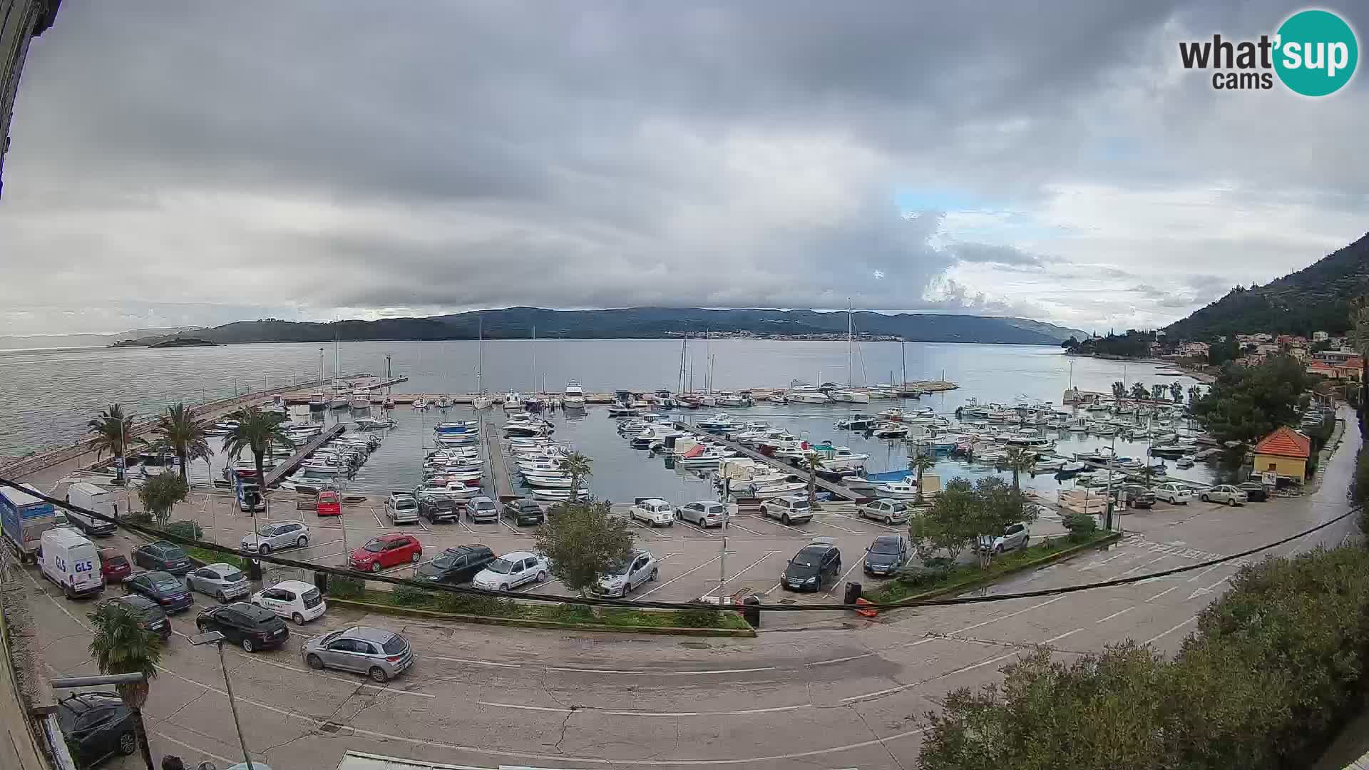 Spletna kamera Orebić Riva – Trajekt za Korčulo v živo