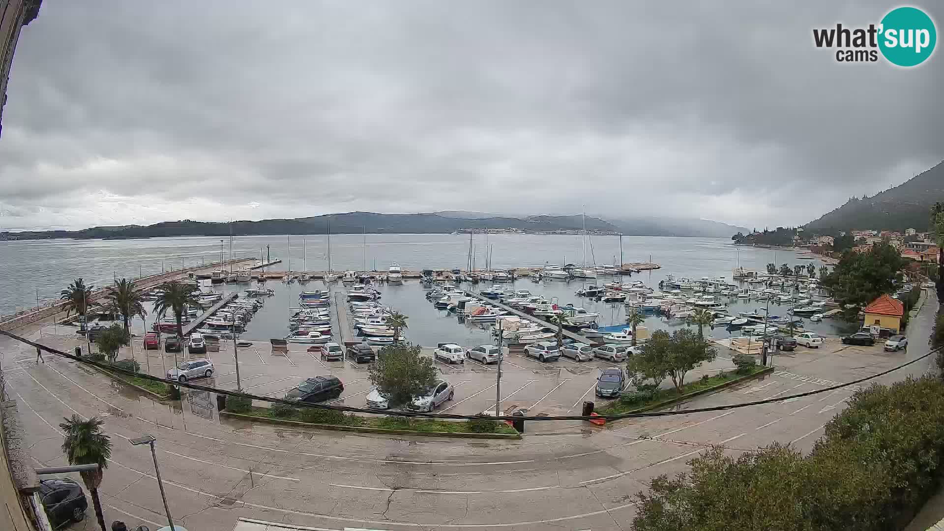 Spletna kamera Orebić Riva – Trajekt za Korčulo v živo