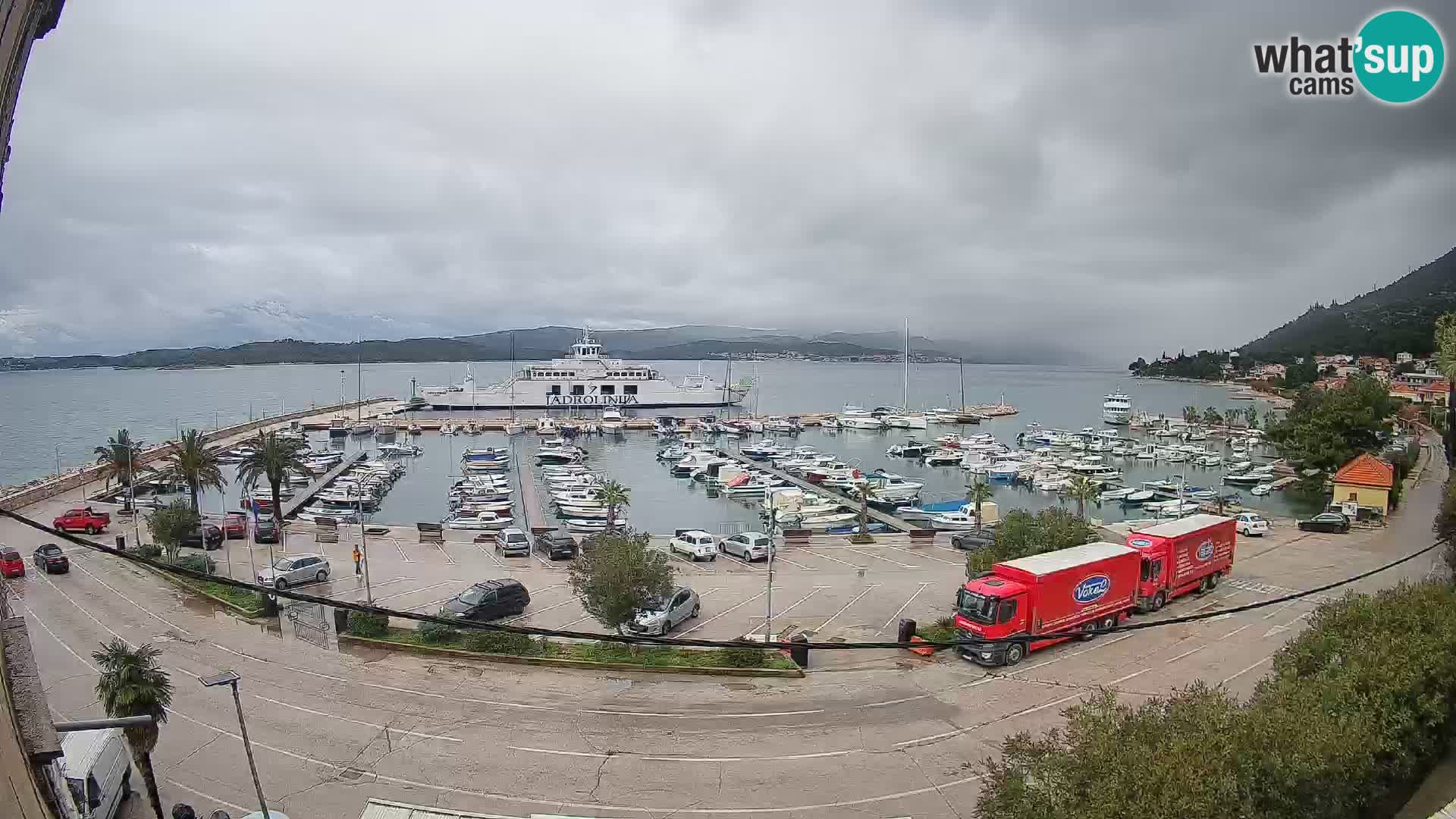 Webcam Orebić Riva – Ferry vers Korčula en direct
