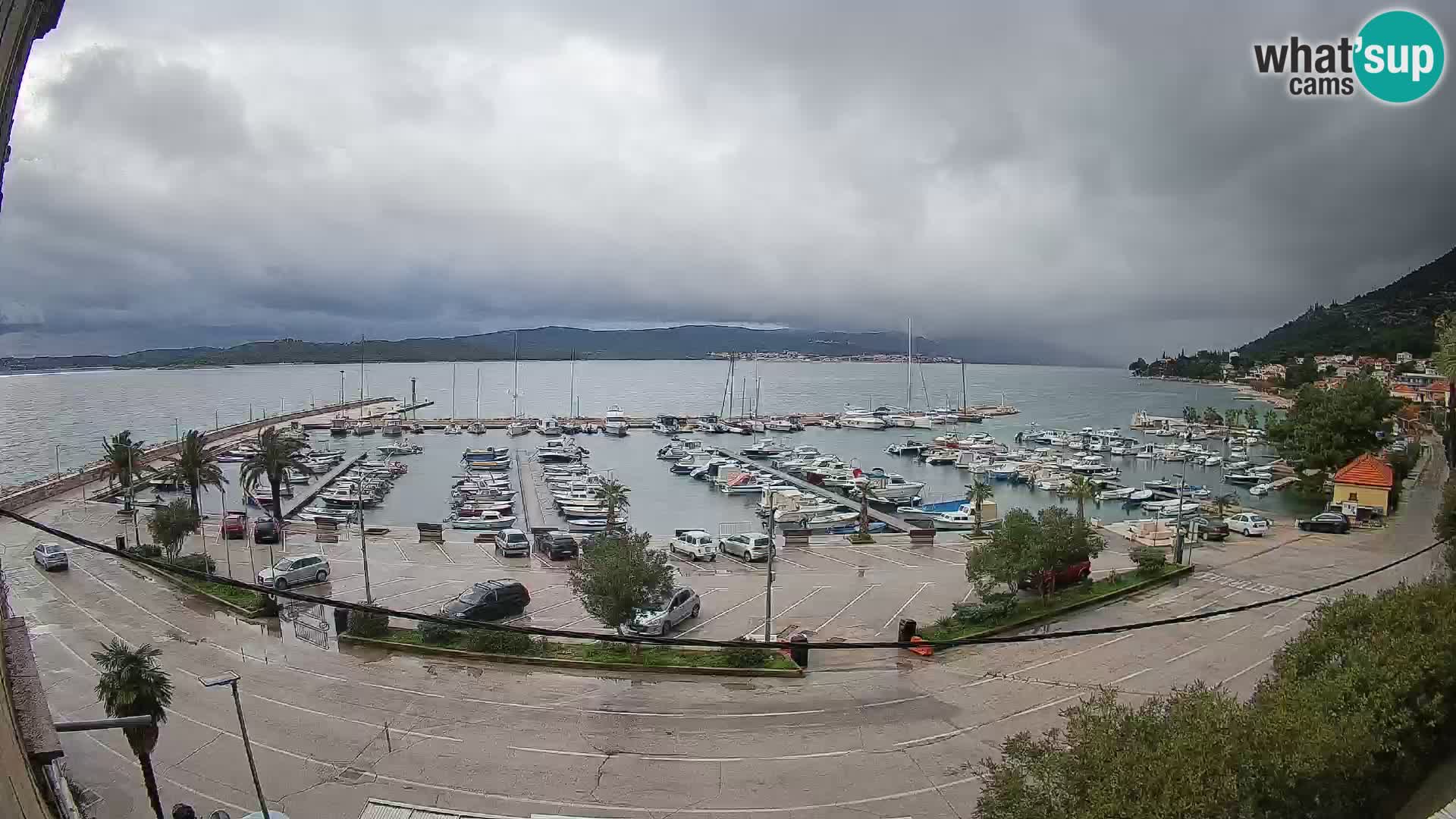 Spletna kamera Orebić Riva – Trajekt za Korčulo v živo