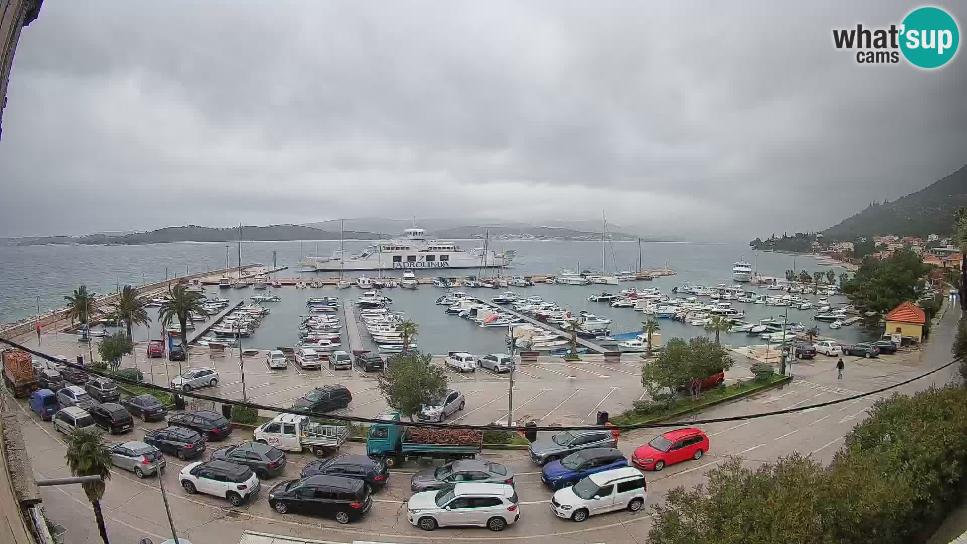 Spletna kamera Orebić Riva – Trajekt za Korčulo v živo