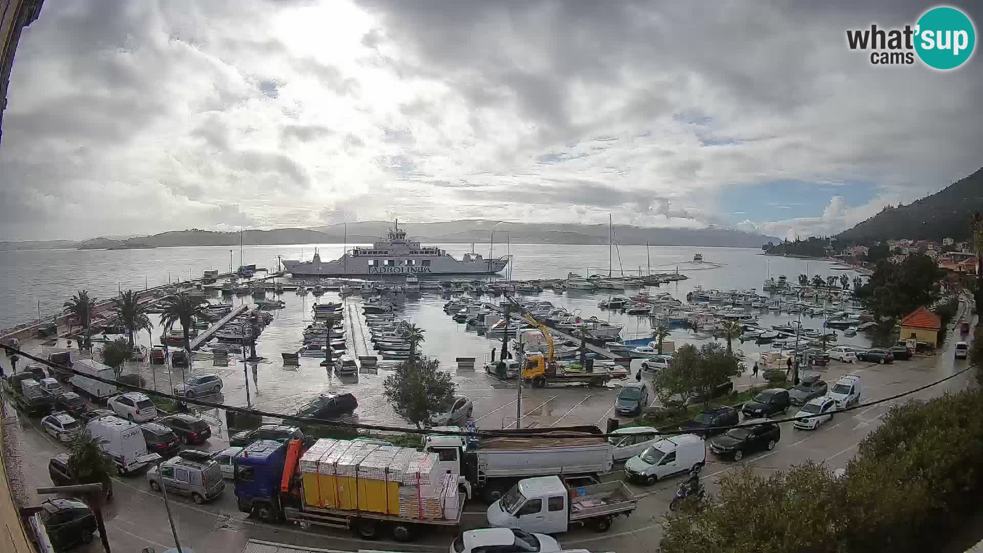 Webcam Orebić Riva – Ferry to Korčula Live
