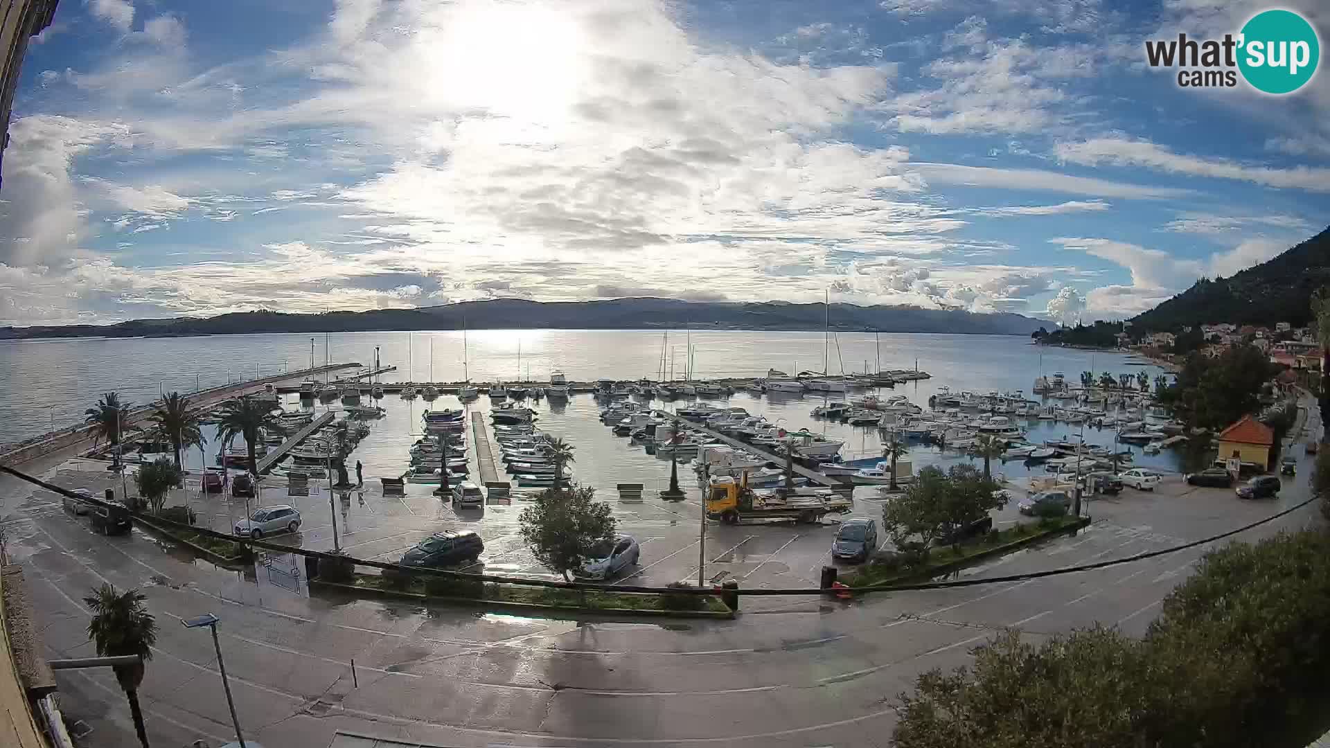 Webcam Orebić Riva – Ferry to Korčula Live