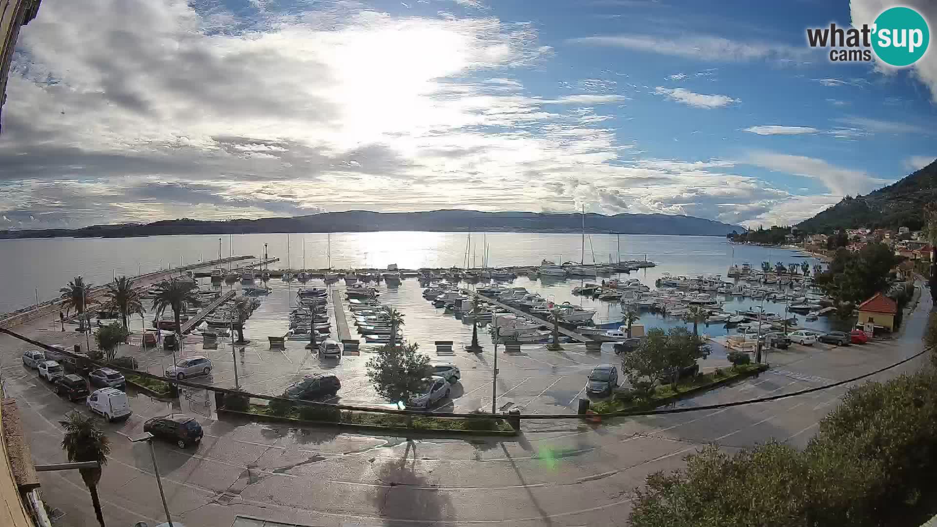 Webcam Orebić Uferpromenade – Fähre nach Korčula Live