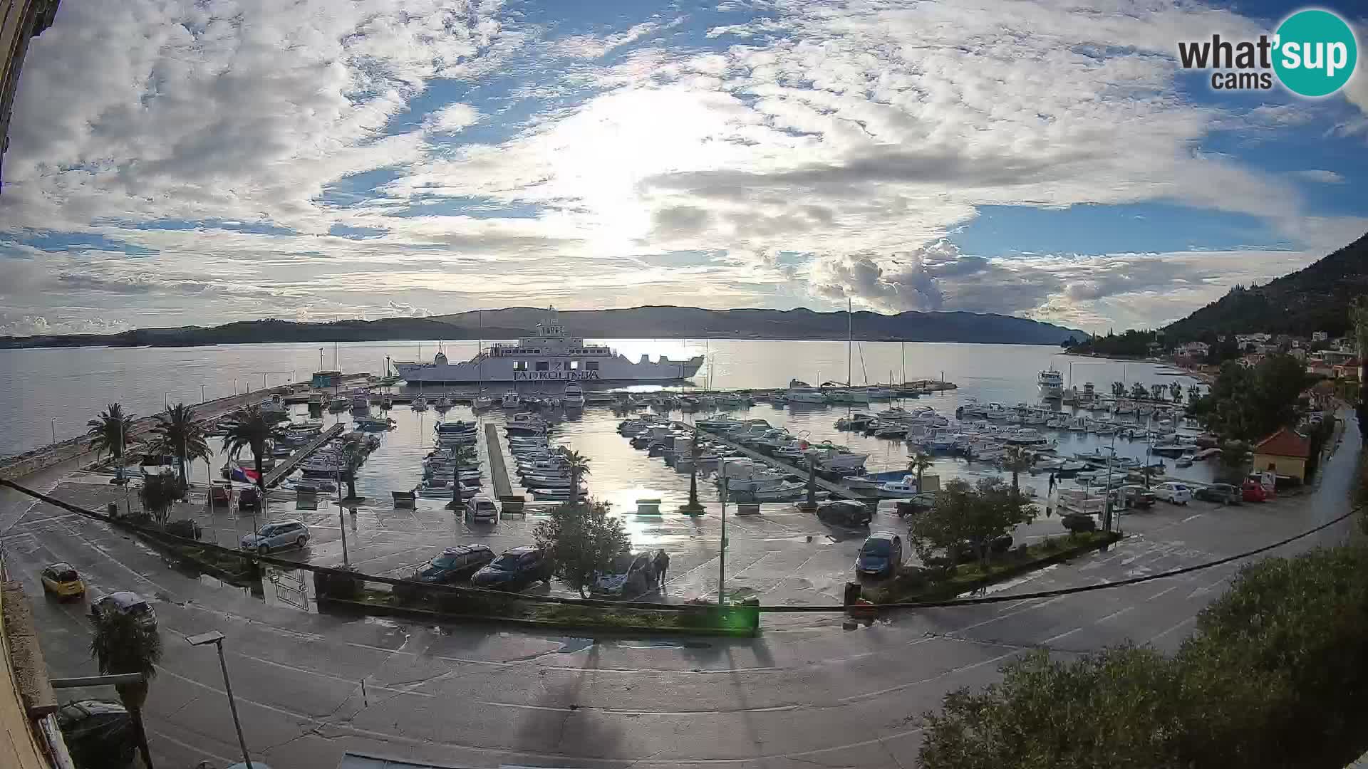 Webcam Orebić Riva – Ferry vers Korčula en direct