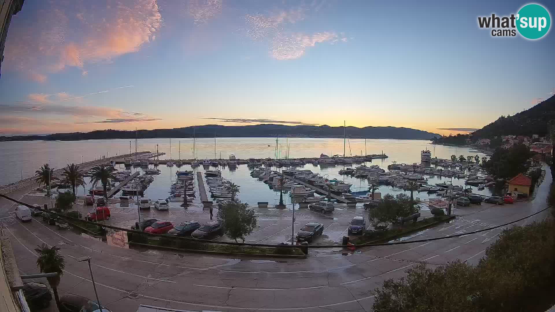 Spletna kamera Orebić Riva – Trajekt za Korčulo v živo