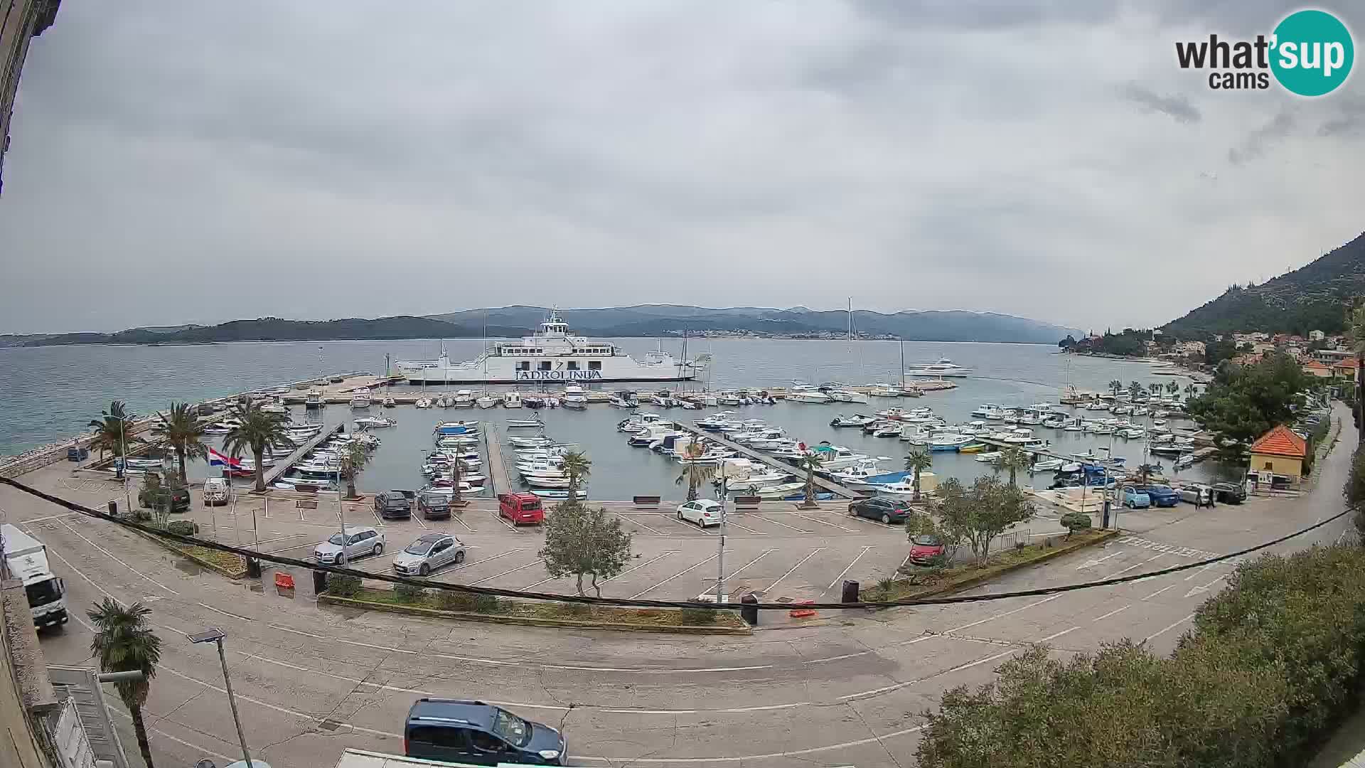 Webcam Orebić Riva – Ferry vers Korčula en direct