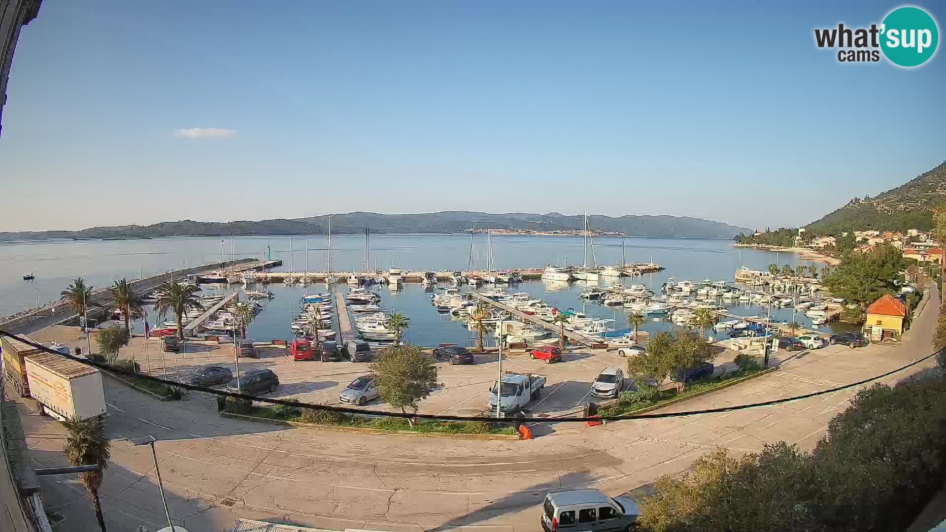Webcam Orebić Riva – Ferry a Korčula en vivo