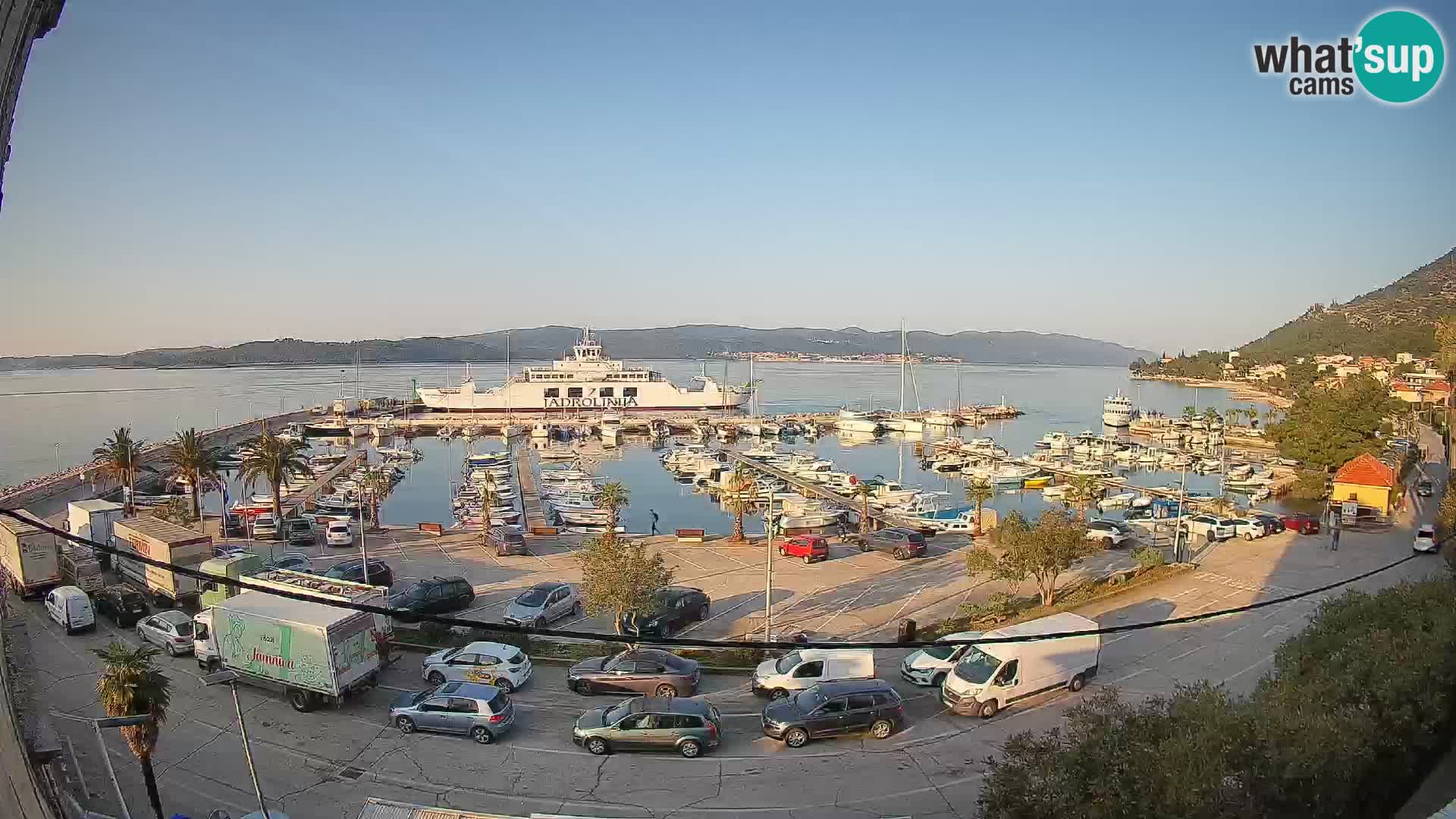 Webcam Orebić Uferpromenade – Fähre nach Korčula Live