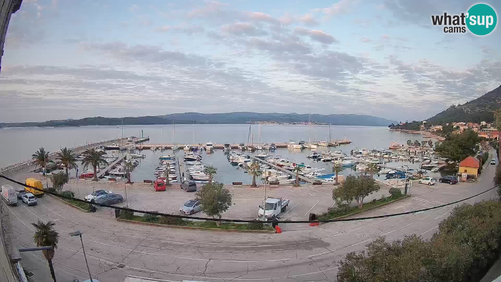 Spletna kamera Orebić Riva – Trajekt za Korčulo v živo