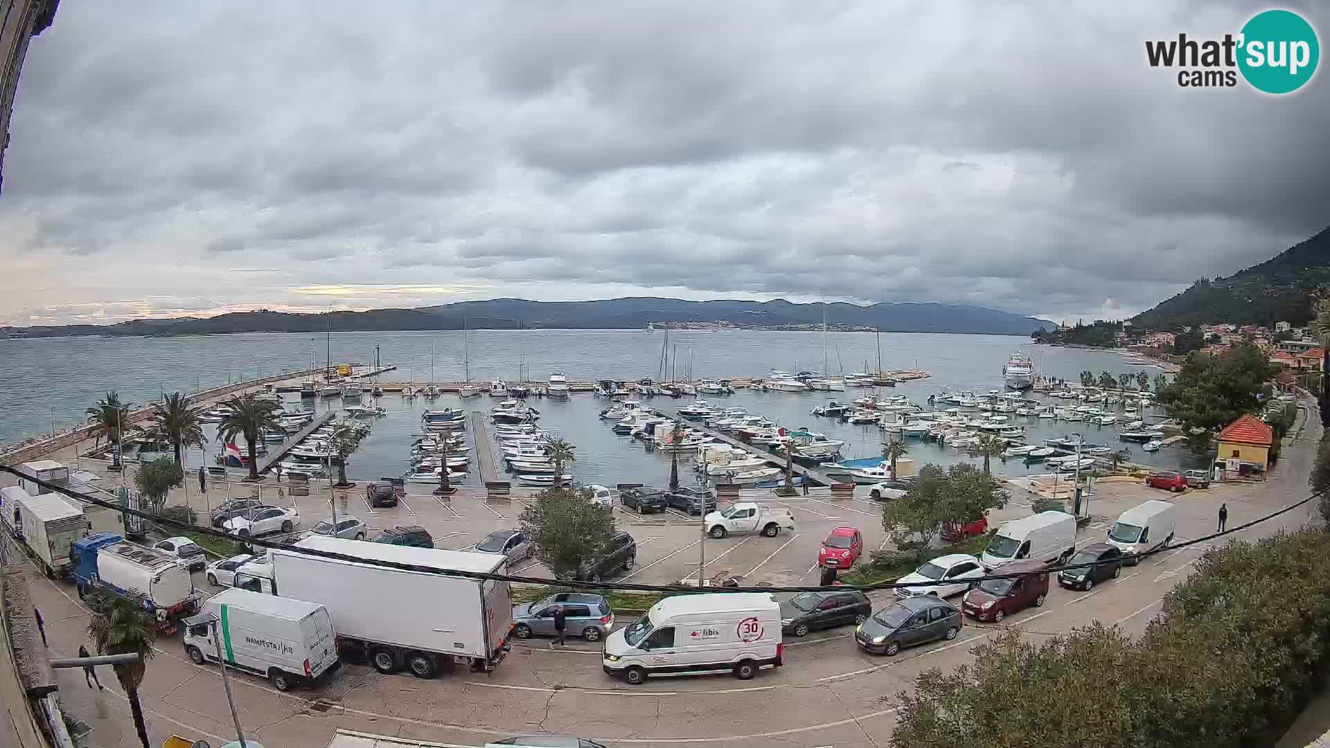 Webcam Orebić Riva – Ferry to Korčula Live