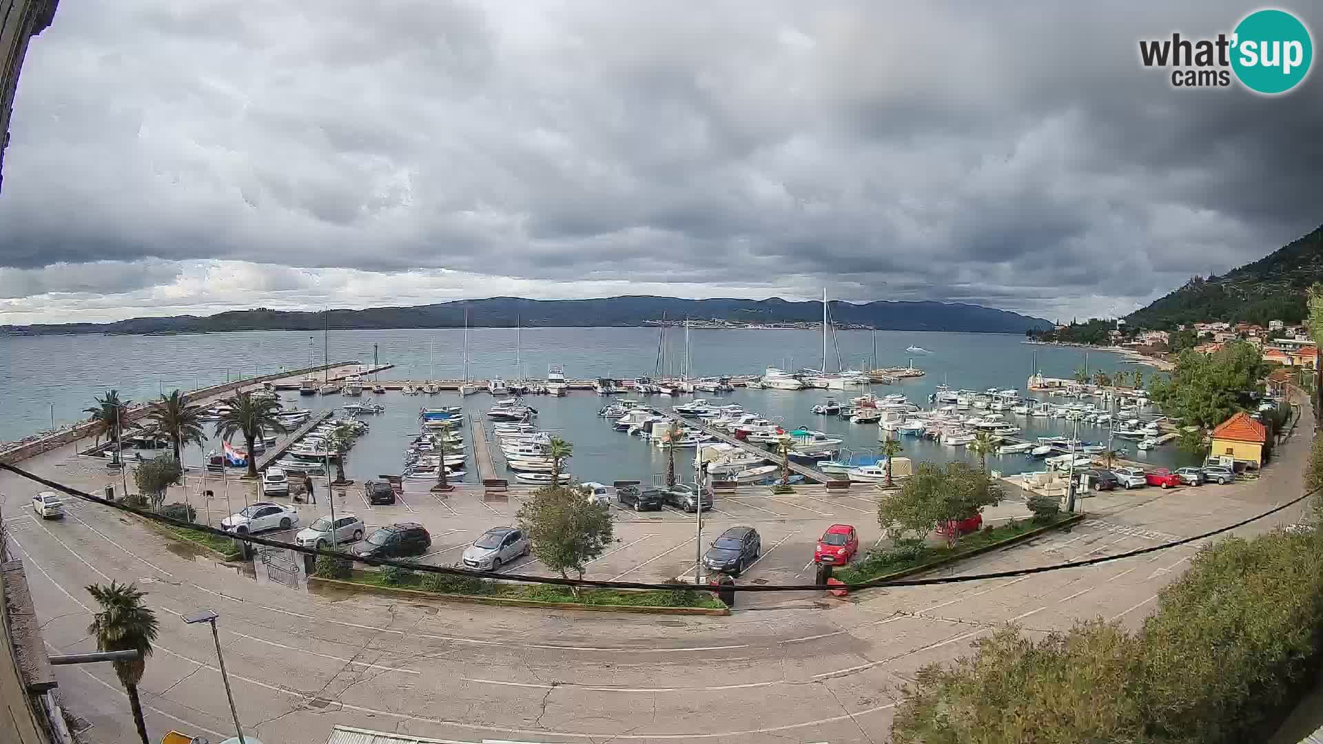 Spletna kamera Orebić Riva – Trajekt za Korčulo v živo