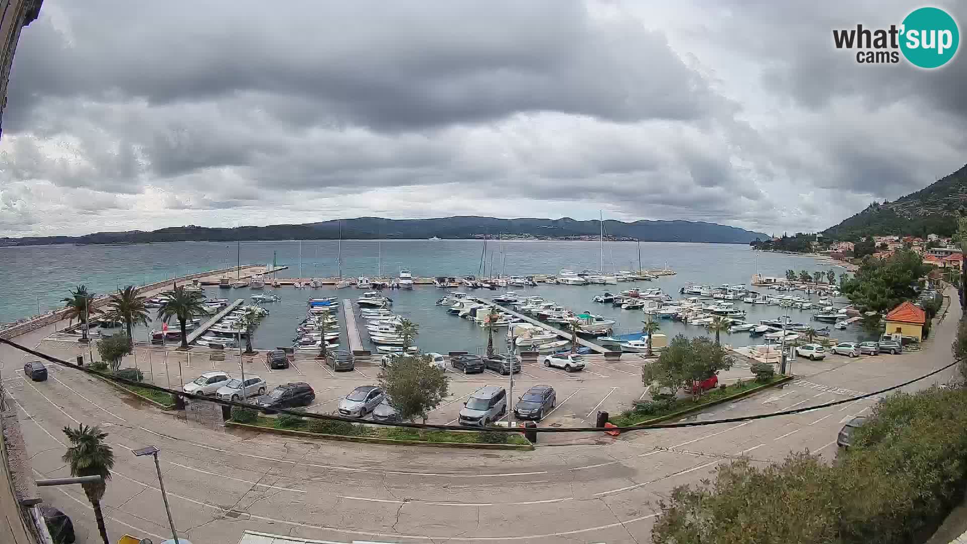 Webcam Orebić Uferpromenade – Fähre nach Korčula Live