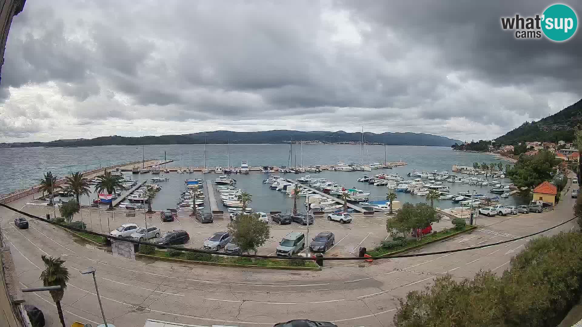 Spletna kamera Orebić Riva – Trajekt za Korčulo v živo