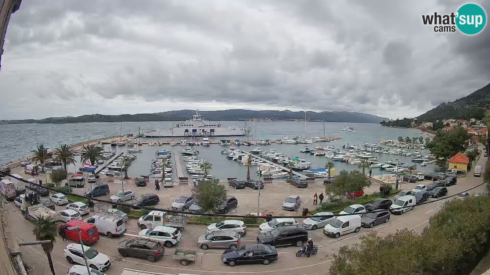 Webcam Orebić Riva – Ferry a Korčula en vivo