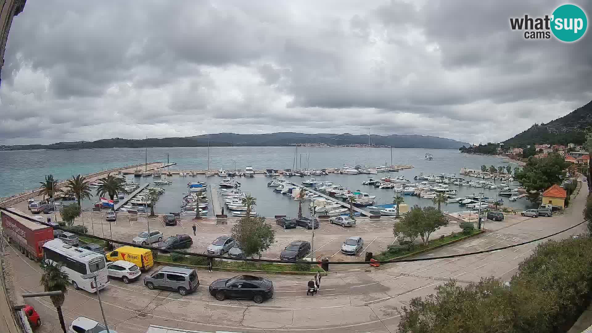 Webcam Orebić Uferpromenade – Fähre nach Korčula Live