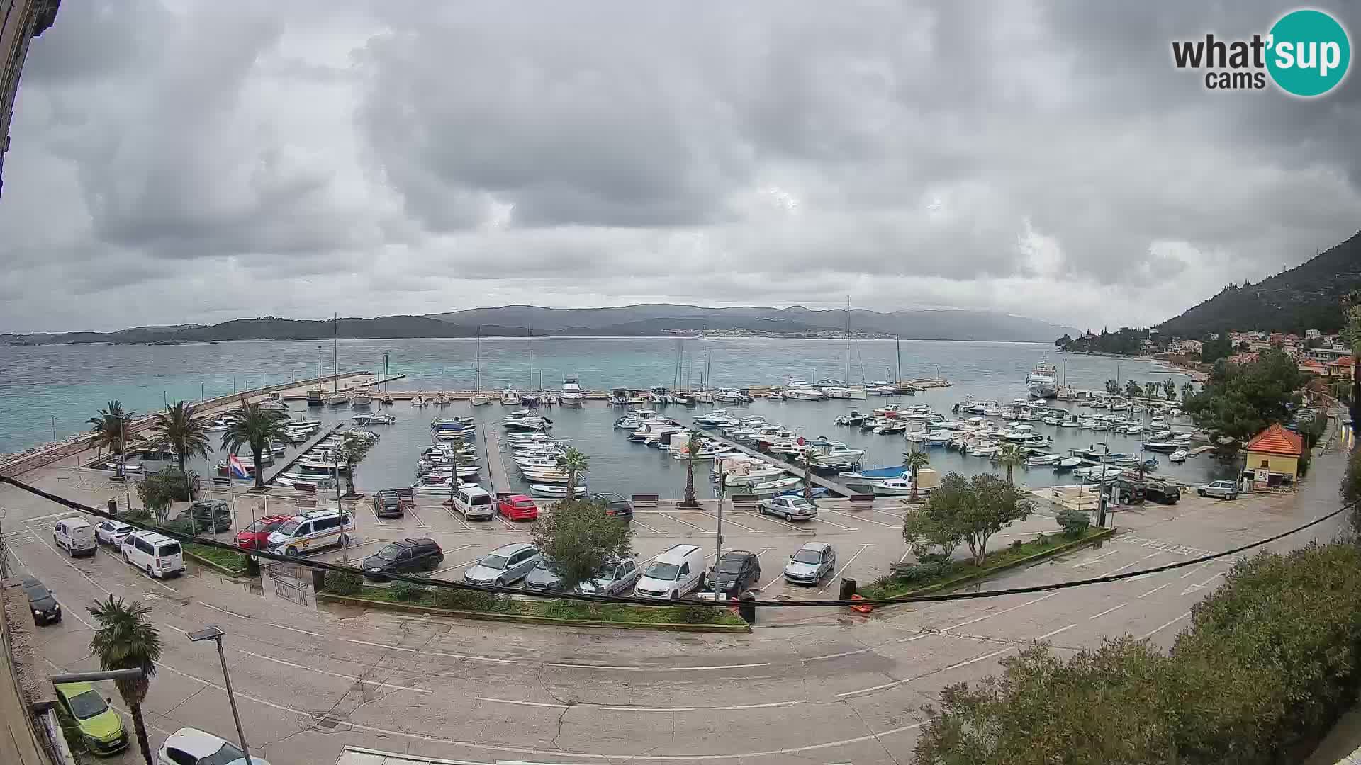 Spletna kamera Orebić Riva – Trajekt za Korčulo v živo