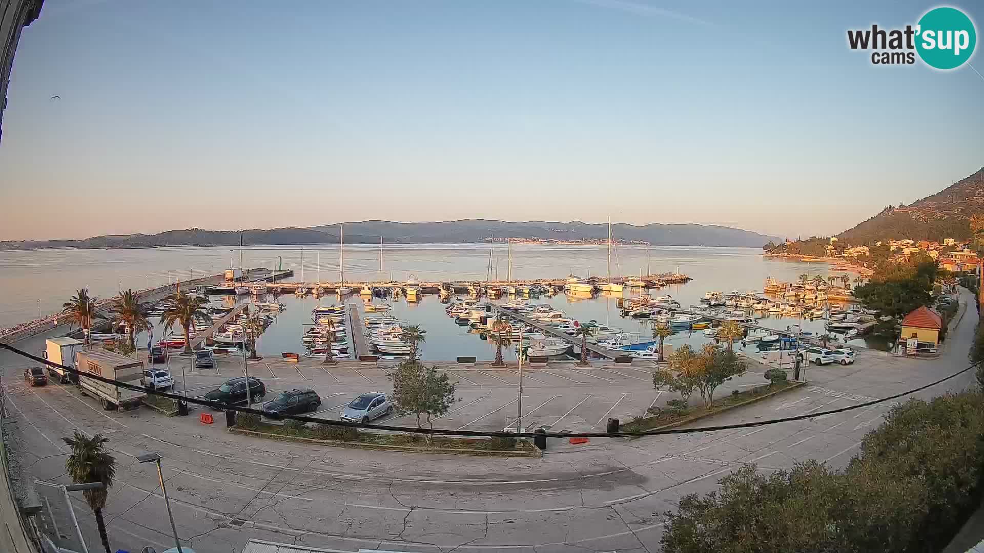 Webcam Orebić Riva – Ferry a Korčula en vivo