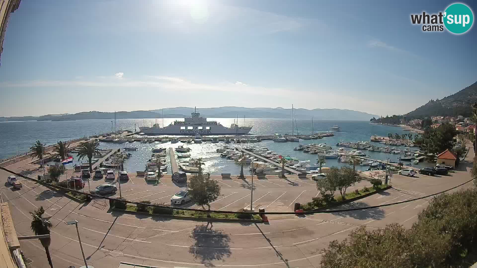 Webcam Orebić Riva – Ferry vers Korčula en direct