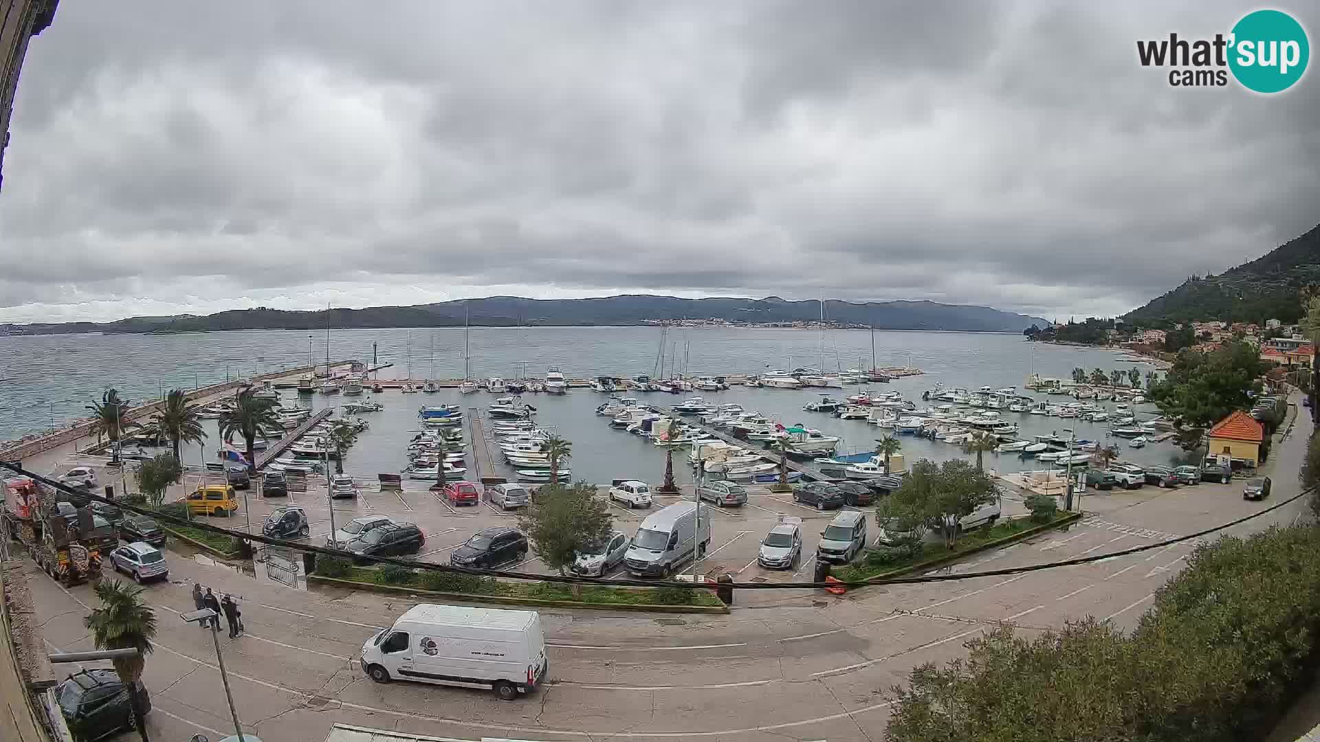 Spletna kamera Orebić Riva – Trajekt za Korčulo v živo