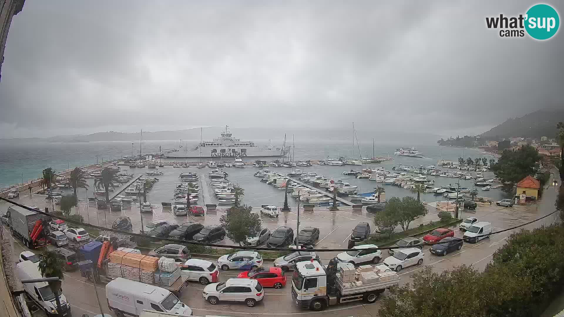 Webcam Orebić Uferpromenade – Fähre nach Korčula Live