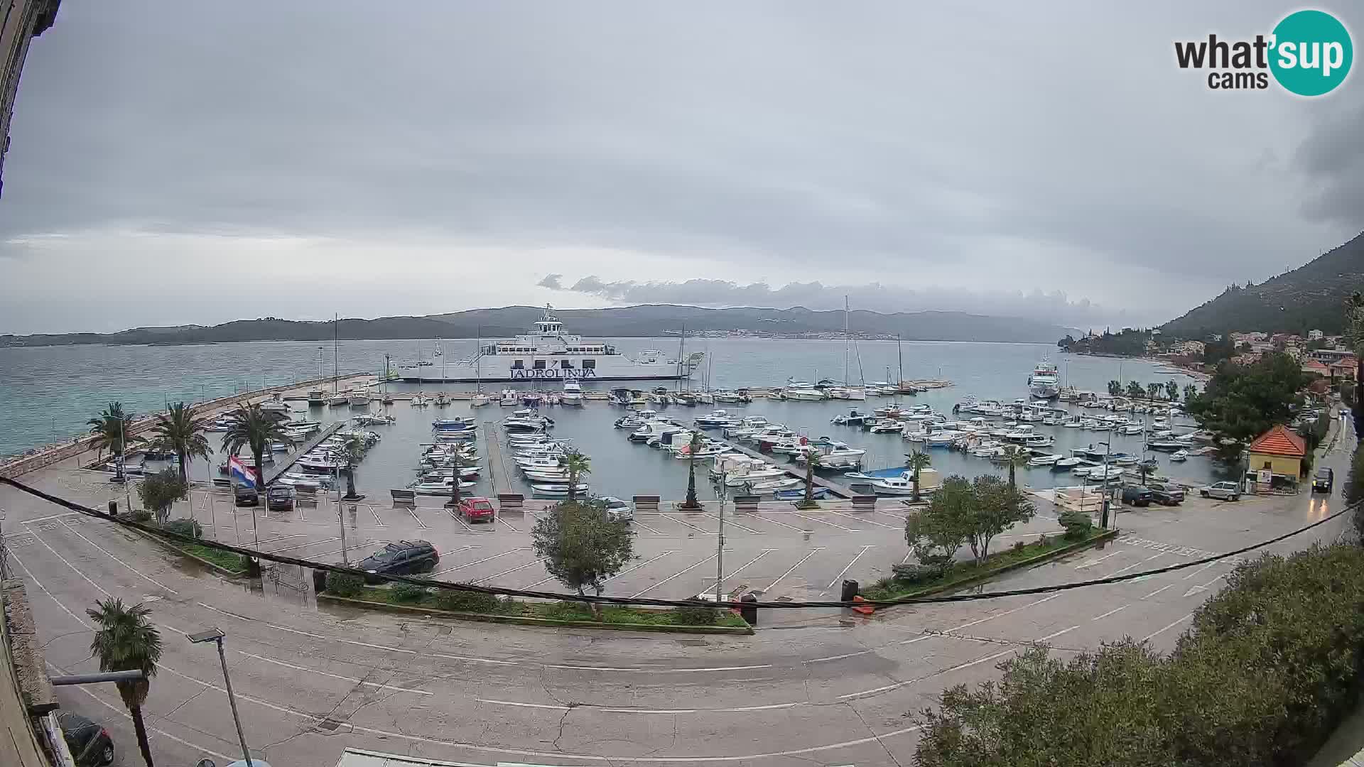 Webcam Orebić Uferpromenade – Fähre nach Korčula Live