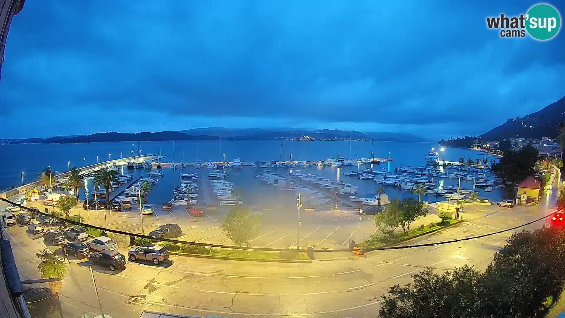 Spletna kamera Orebić Riva – Trajekt za Korčulo v živo