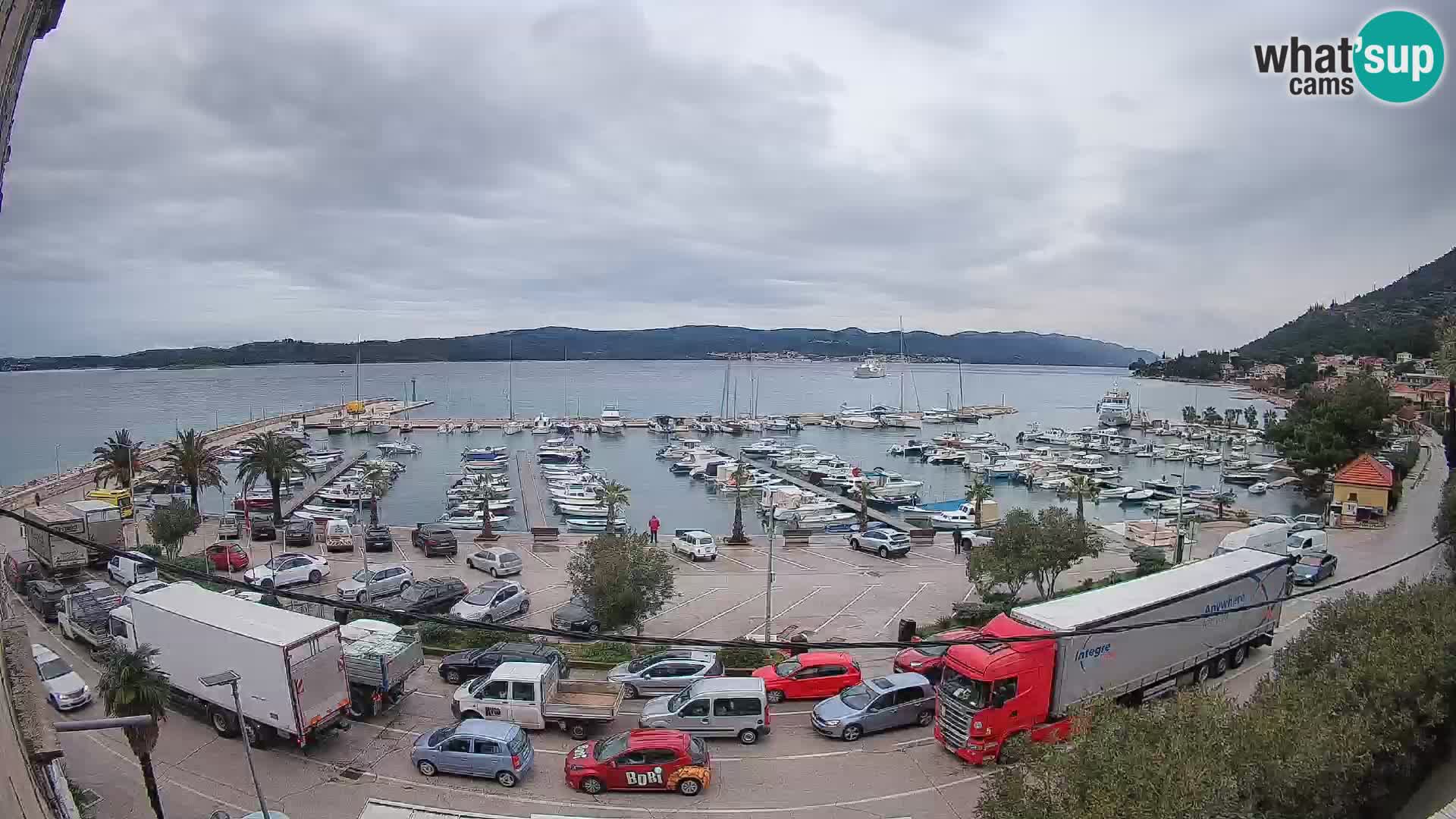 Webcam Orebić Riva – Ferry a Korčula en vivo