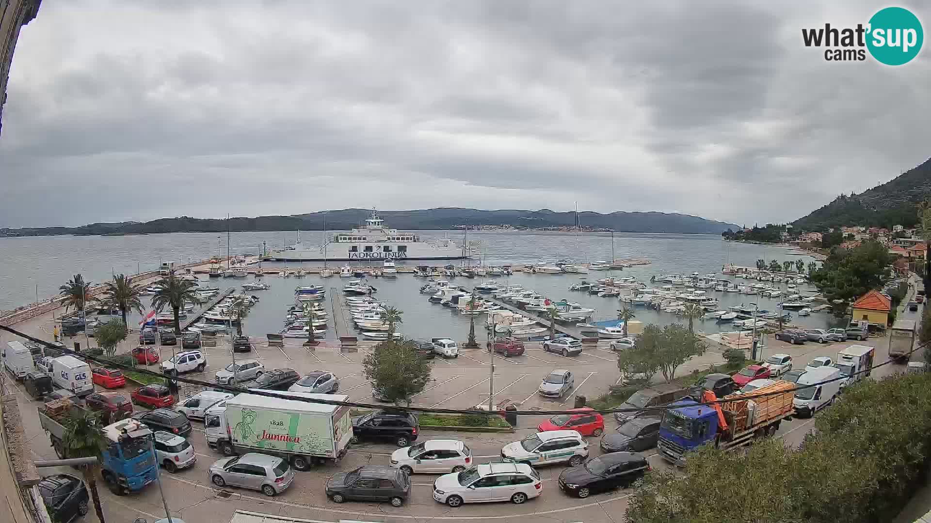 Webcam Orebić Riva – Ferry vers Korčula en direct