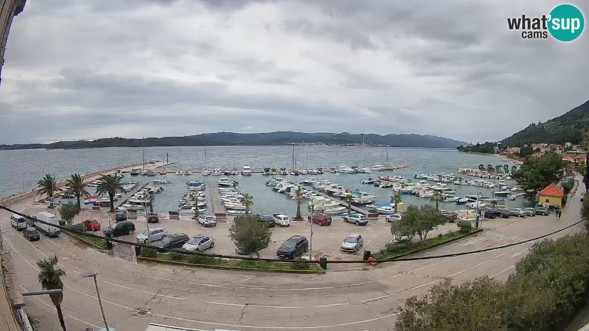 Webcam Orebić Uferpromenade – Fähre nach Korčula Live
