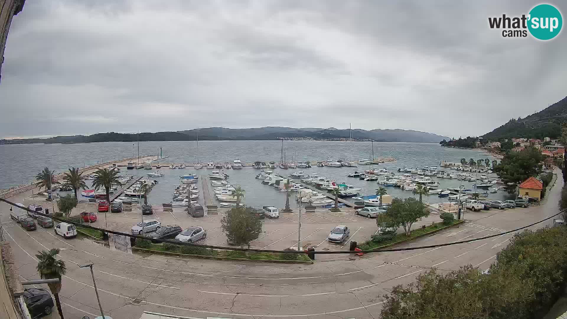 Spletna kamera Orebić Riva – Trajekt za Korčulo v živo