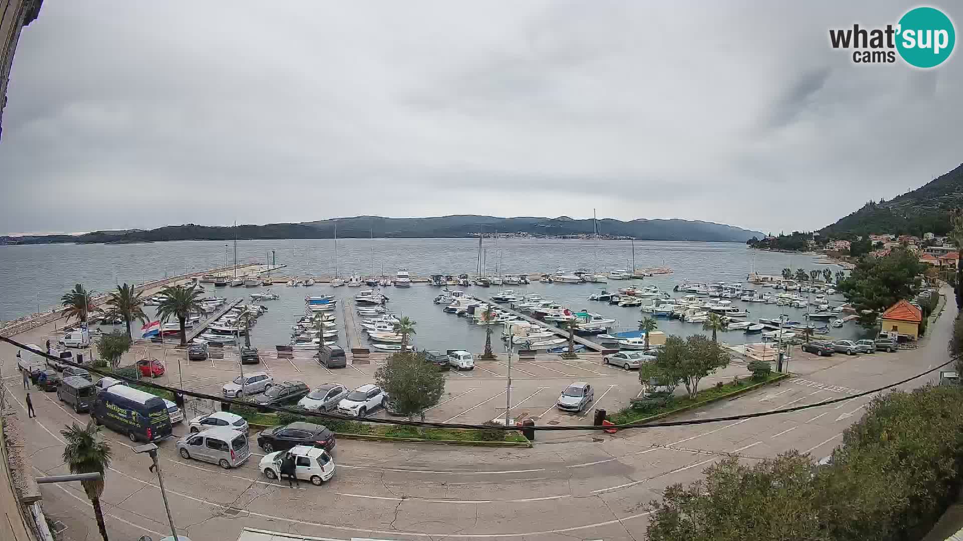 Webcam Orebić Uferpromenade – Fähre nach Korčula Live