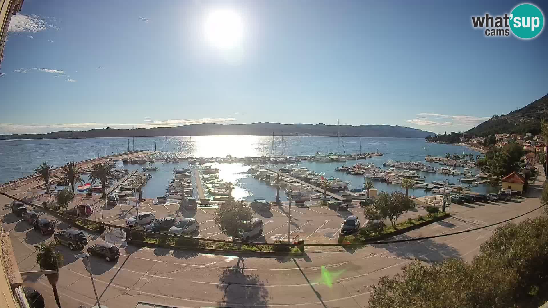 Webcam Orebić Uferpromenade – Fähre nach Korčula Live