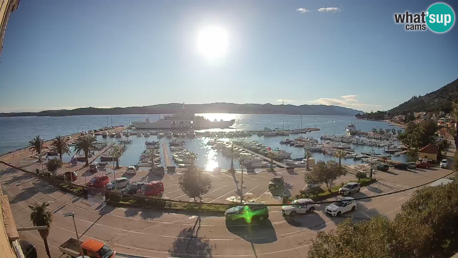 Webcam Orebić Riva – Ferry vers Korčula en direct